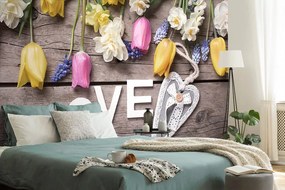 Самозалепващ тапет – С надпис Love