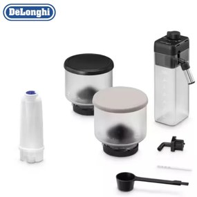 Еспресо машина DeLonghi Rivelia Sand Beige EXAM440.55.BG, 1450W, 19 bar, 1.4l, Тъчскрийн TFT, Twin Shot, Bean Adapt, LatteCrema Hot, 17 напитки, Бежов