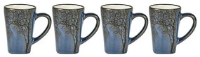 Сини глинени чаши за еспресо в комплект от 4 бр. 100 ml Hela – Villa Collection