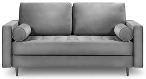 Светлосив диван от кадифе , 174 см Santo - Milo Casa