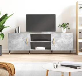 829080 vidaXL ТВ шкаф, Бетонно сиво, 150x30x50 см, инженерно дърво