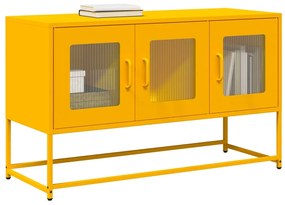 853341 vidaXL ТВ шкаф Горчица Жълто 100,5x39x60,5cm Студено валцувана стомана