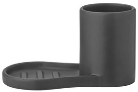 Черна стойка за перилни препарати от каменна керамика Piro – Blomus