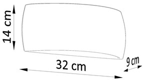Бяла стенна лампа Palermo - Sollux