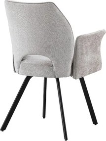 ТУЛИП Тъмно бежово (тъкан UF980-03) - МОДЕРЕН ТАПИЦИРАН СТОЛ С ПОДЛАКЪТНИЦИ ЗА ДНЕВНА/ТРАПЕЗАРИЯ/ОФИС ЛОФТ