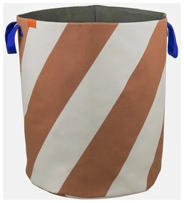 Текстилен кош за пране в тухлен цвят/кремав 5 l Diagonal – Mette Ditmer Denmark