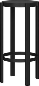 Черен стоманен бар стол (височина на седалката 75 cm) Doon – noo.ma