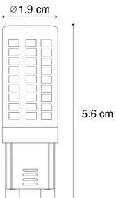 Комплект от 5 димируеми LED крушки G9 с 3 степени на димиране, опал, 4.5W, 500lm, 2700K