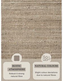 Кръгъл килим от юта в кафяво-сив цвят ø 160 cm Bouclé Jaipur – Hanse Home