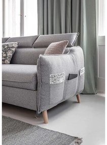 Светлосив ъглов разтегателен диван ляв ъгъл, Sweet Harmony - Miuform