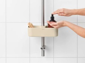 Органайзер за душ Brabantia ReNew 1006272, 7.5х13.3х24.4 см, Дъно с отвори за вода, Устойчивост на корозия, Бежов