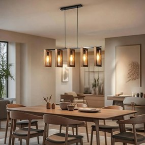 Пендел ТИЕРА, орех, 5xE27