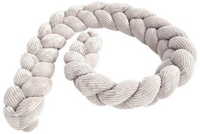 Кремаво ограждение за детско легло от рипсено кадифе 200 cm – Meowbaby