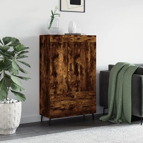 830345 vidaXL Висок шкаф, опушен дъб, 69,5x31x115 см, инженерно дърво