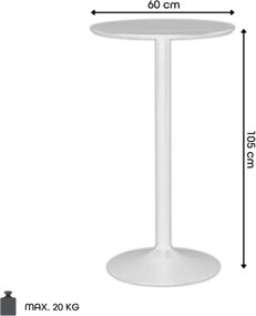 KORFU Черен - ВИСОКА БАРОВА/КУХНЕНСКА МАСА ФУРНИР СТОМАНЕН КРАК