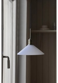 Висящо осветително тяло със стъклен абажур в бял и месингов цвят ø 25 cm Vela – Markslöjd