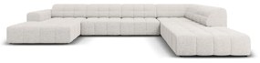 Светлосив ъглов диван (десен ъгъл/"U") Chicago - Cosmopolitan Design