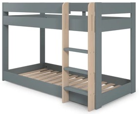 Детско легло сиво-зелено 90x190 cm двуетажно с включена подматрачна рамка Angel – Marckeric