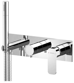 Вградена душ батерия в лъскаво-сребрист цвят (2 изхода) Spy – Sapho