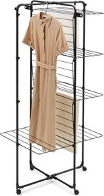Матово черна сушилня за дрехи 30 m HangOn Tower – Brabantia