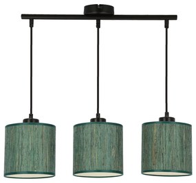 Тъмнозелена висяща лампа с текстилен абажур ø 15 cm Patti - Candellux Lighting