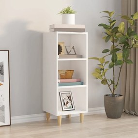 812375 vidaXL Сайдборд, бял, 34,5x32,5x90 см, инженерно дърво