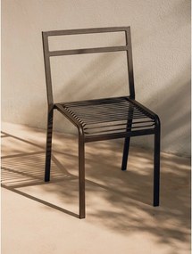 Тъмнокафяв градински стол метален Oto – noo.ma