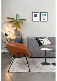 Кафяв фотьойл от изкуствена кожа Feston - Zuiver