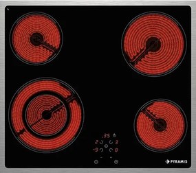 Керамичен плот Pyramis PHC61410IFB Touch with Stainless Steel Frame