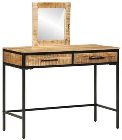 Sonata H Конзола за грим 100x40x75 см Солидно дърво Рустикален манго