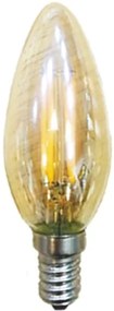 Лампа LED Filament E14 Candle 6W 2700K Dimmable Amber  (10 τεμάχια)