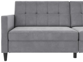 Светлосив кадифен диван 203 cm Hartford – Støraa