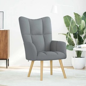 4016767 vidaXL Релакс стол, светлосив, текстил