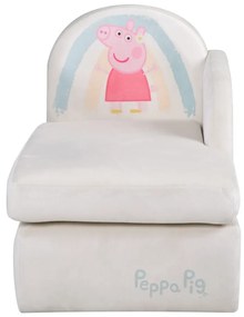 Бял кадифен детски диван 75 cm Peppa Pig – Roba