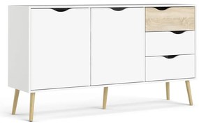 Бял скрин 147x82x39 cm Oslo – Tvilum