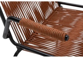 Теракотени метални трапезни столове в комплект с подлакътници/за подреждане 2 бр. Emily – Marckeric