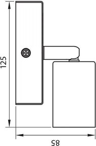 Спот за таван LORENZO, черен, 1хE27