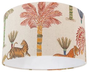 Текстилен абажур многоцветен с животински принт 35/35/20