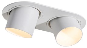 Кръгъл вграден прожектор бял GU10 50мм 2-светлинен - Installa