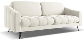 Бял кадифен диван 202 cm Nalu – Makamii