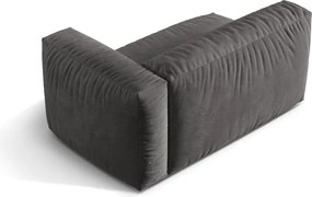 Сив кадифен модул за диван (десен ъгъл) Martina – Micadoni