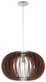 Eglo 95025 - Пендел STELLATO 1xE27/60W/230V кафяв