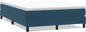 3315829 vidaXL Box Spring легло без матрак Тъмно синьо 140x210 cm кадифе