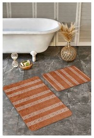 Кафяви кадифени килими за баня в комплект от 2 бр. 60x100 cm – Mila Home