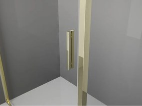 Mexen Exo-R петоъгълен душ параван 90 x 90 см, прозрачен, златист - 812-090-090-50-00