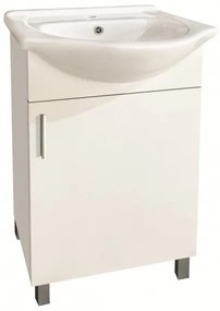 Долен шкаф за баня ICP 5035, PVC, бял, с умивалник, 50x43x85см