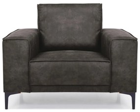 Черно-сиво кресло от изкуствена кожа Copenhagen - Scandic