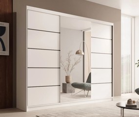 Гардероб Galadriel 250 с плъзгащи врати-Бял