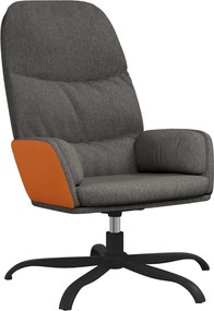 341032 vidaXL Стол за релакс, тъмносив, текстил