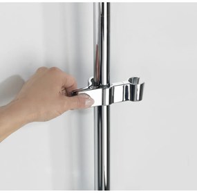 Държач за душ глава от неръждаема стомана в блестящо сребристо - Wenko